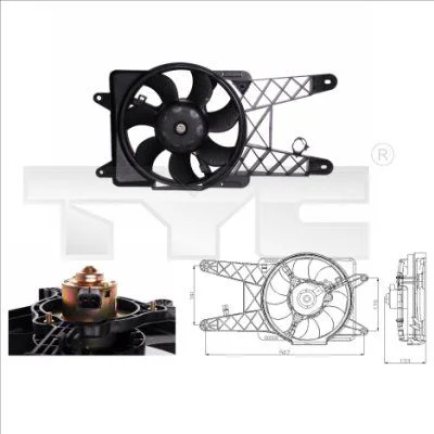 Fan, engine cooling TYC 809-0012