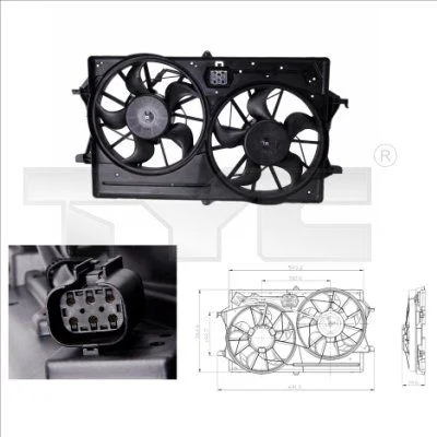 Ventilador, refrigeração do motor TYC 810-0016
