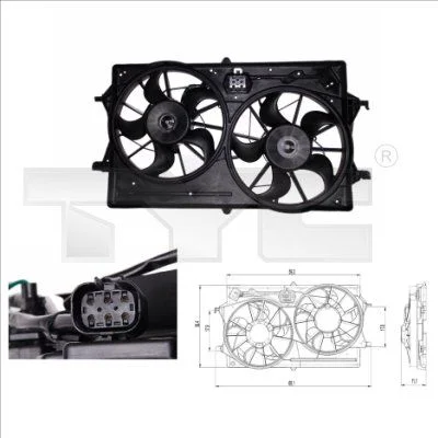 Ventilador, refrigeração do motor TYC 810-0019