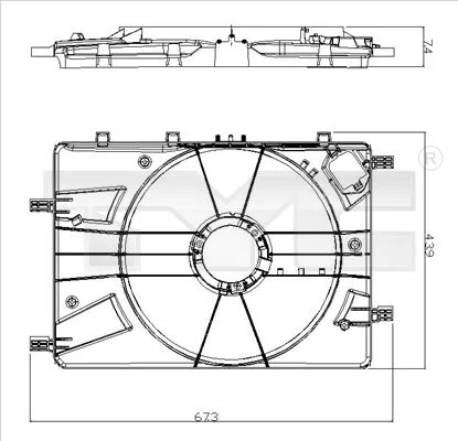 Support, radiator fan TYC 825-0016-1
