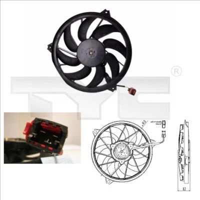 Ventilador, refrigeração do motor TYC 826-0004