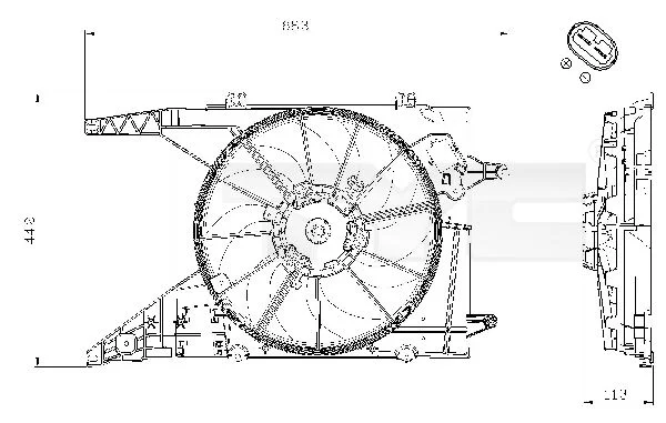 Ventilador, refrigeração do motor TYC 828-0002