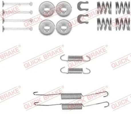 Kit de acessórios, sapatas de travão QUICK BRAKE 105-0778