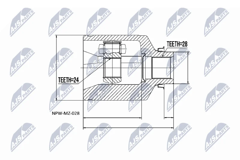 Joint Kit, drive shaft NTY NPW-MZ-028