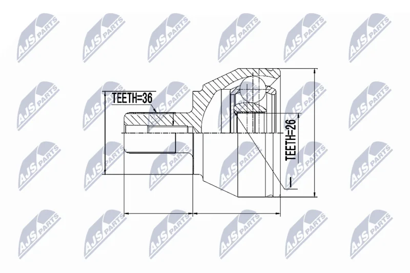 Joint Kit, drive shaft NTY NPZ-FR-016