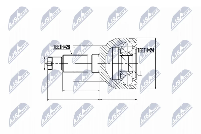 Joint Kit, drive shaft NTY NPZ-MZ-046