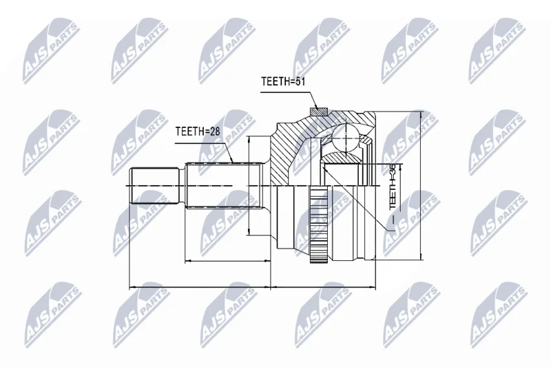 Joint Kit, drive shaft NTY NPZ-RE-013