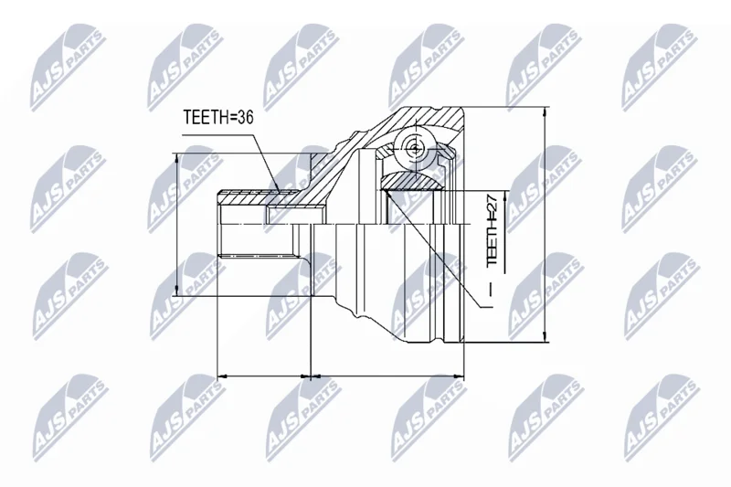 Joint Kit, drive shaft NTY NPZ-SK-009
