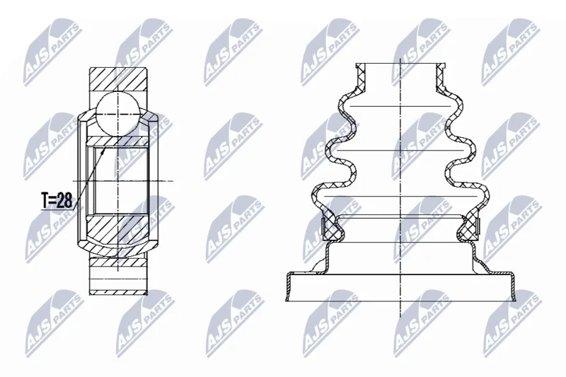Joint Kit, drive shaft NTY NPW-BM-031