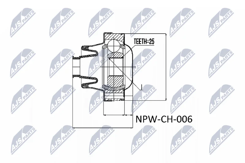 Joint, propshaft NTY NPW-CH-006
