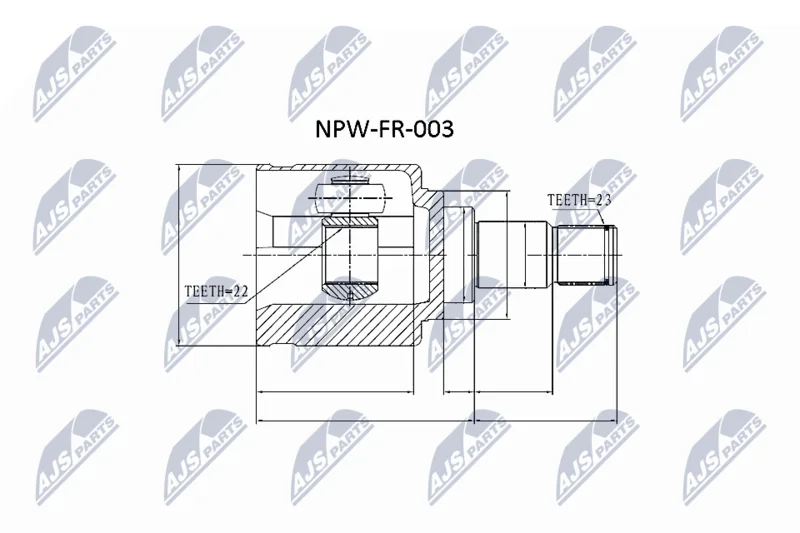 Joint Kit, drive shaft NTY NPW-FR-003