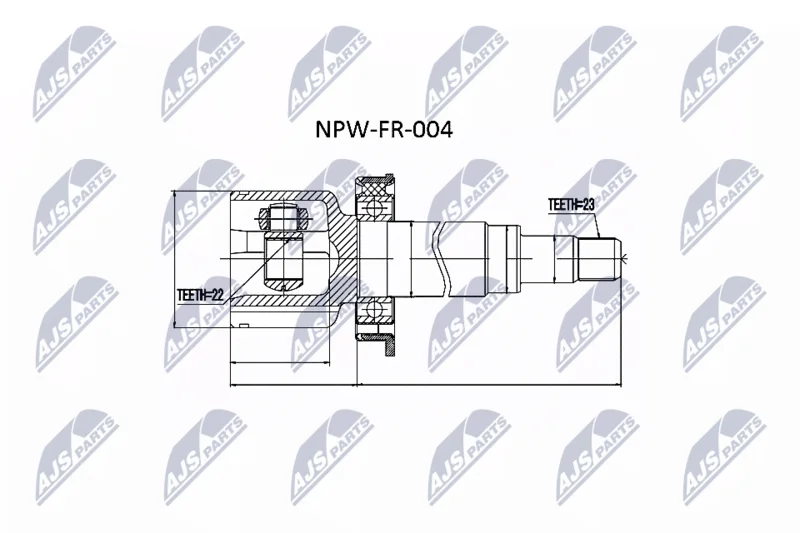 Conjunto de Juntas, eixo de transmissão NTY NPW-FR-004