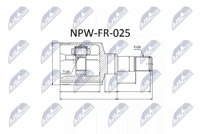 Conjunto de Juntas, eixo de transmissão NTY NPW-FR-025
