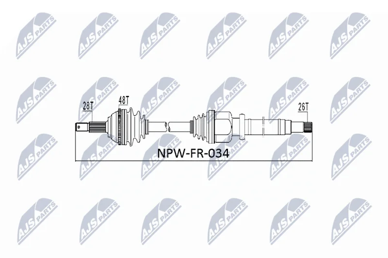 Drive Shaft NTY NPW-FR-034