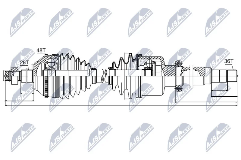 Drive Shaft NTY NPW-FR-041