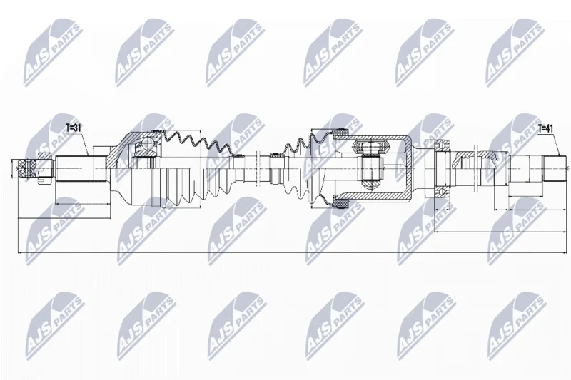 Drive Shaft NTY NPW-FR-074