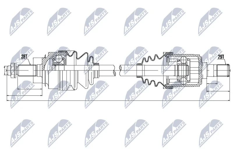 Drive Shaft NTY NPW-HD-041