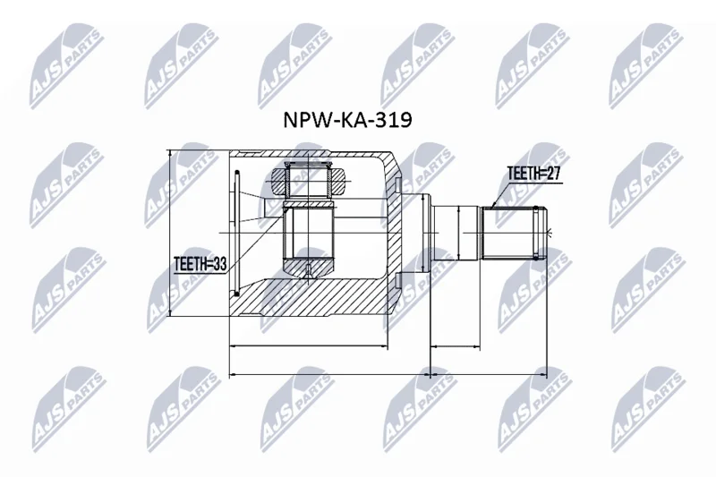 Conjunto de Juntas, eixo de transmissão NTY NPW-KA-319