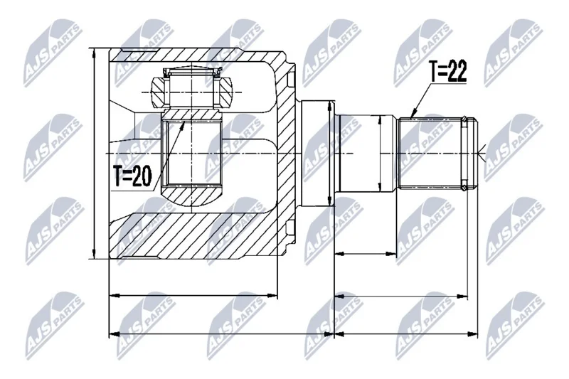 Conjunto de Juntas, eixo de transmissão NTY NPW-KA-329