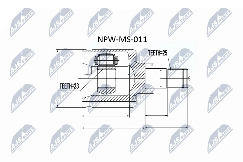 Joint Kit, drive shaft NTY NPW-MS-011