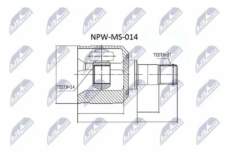 Conjunto de Juntas, eixo de transmissão NTY NPW-MS-014
