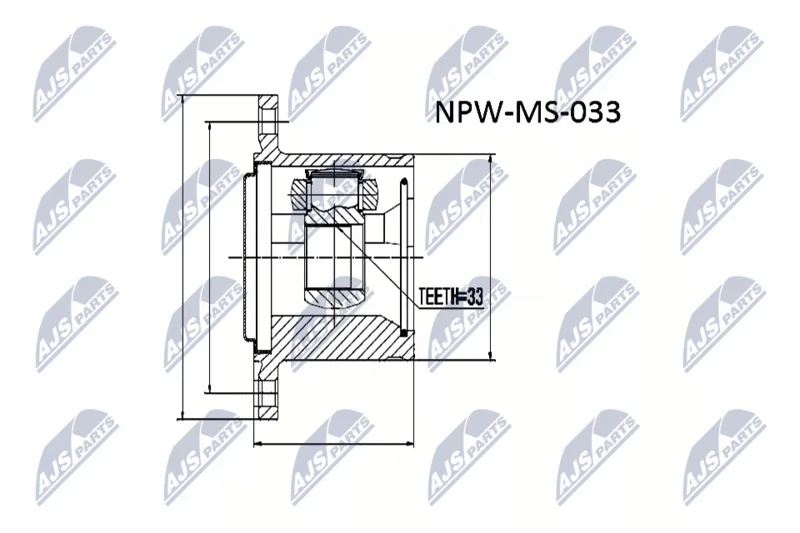 Joint Kit, drive shaft NTY NPW-MS-033