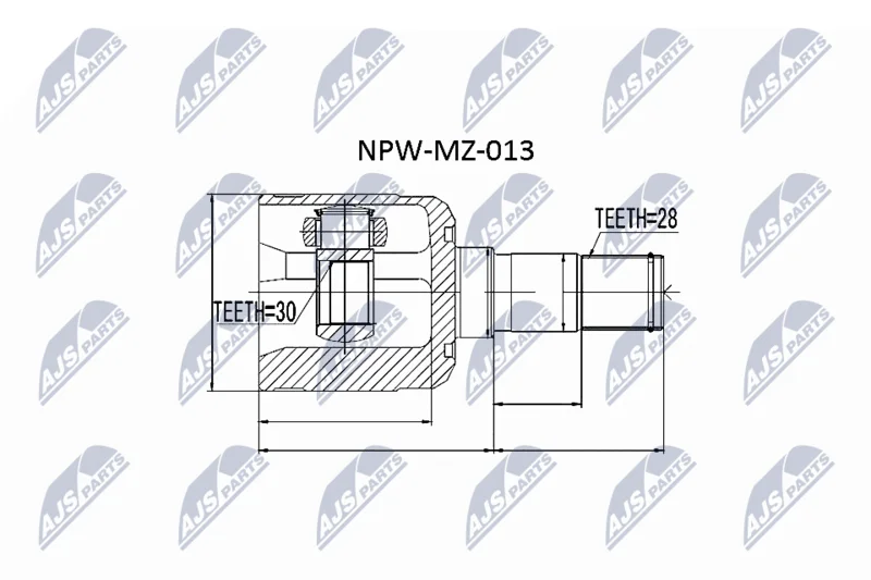 Conjunto de Juntas, eixo de transmissão NTY NPW-MZ-013