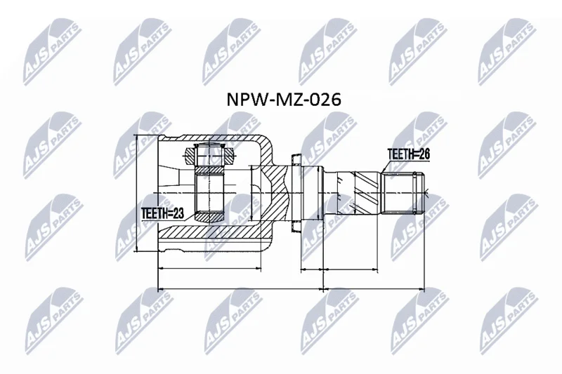 Conjunto de Juntas, eixo de transmissão NTY NPW-MZ-026