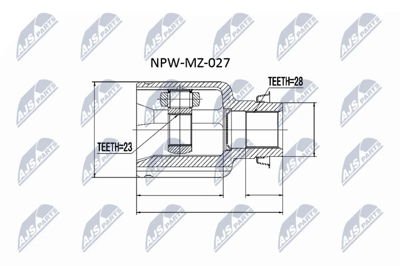 Joint Kit, drive shaft NTY NPW-MZ-027