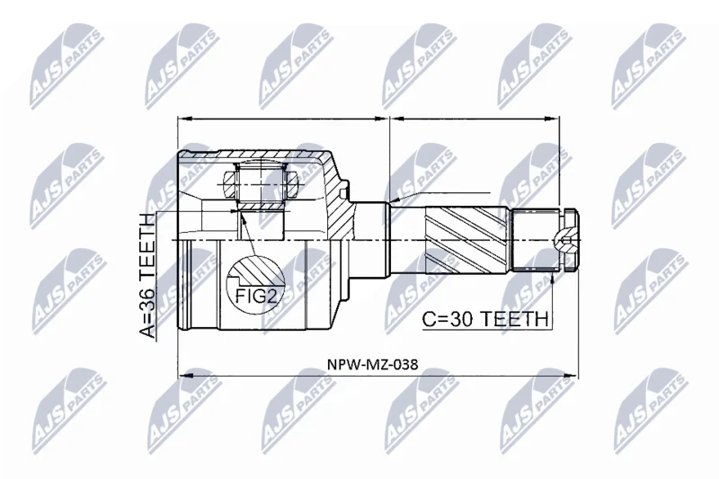 Joint Kit, drive shaft NTY NPW-MZ-038