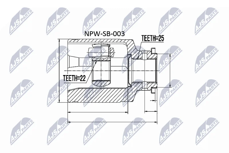 Joint Kit, drive shaft NTY NPW-SB-003