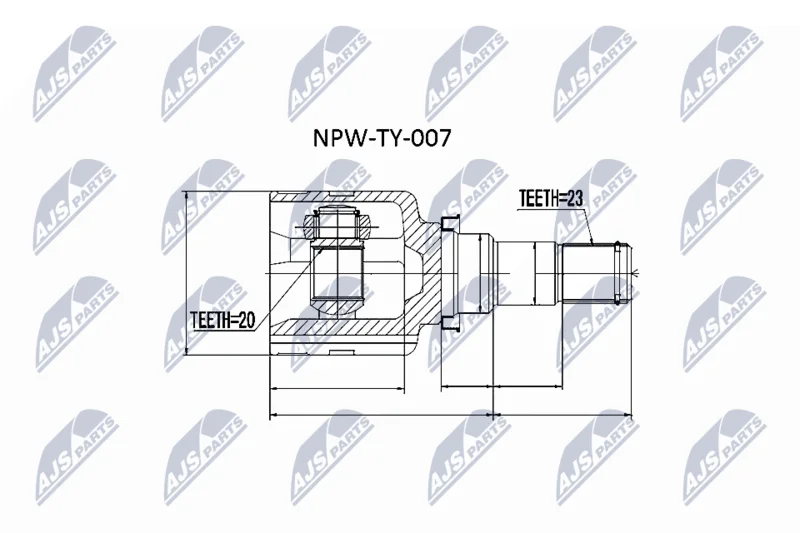 Joint Kit, drive shaft NTY NPW-TY-007