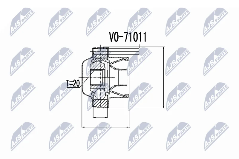 Joint, propshaft NTY NPW-VV-006