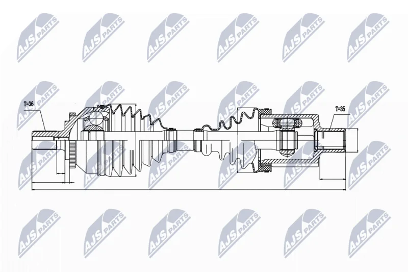 Drive Shaft NTY NPW-VV-018