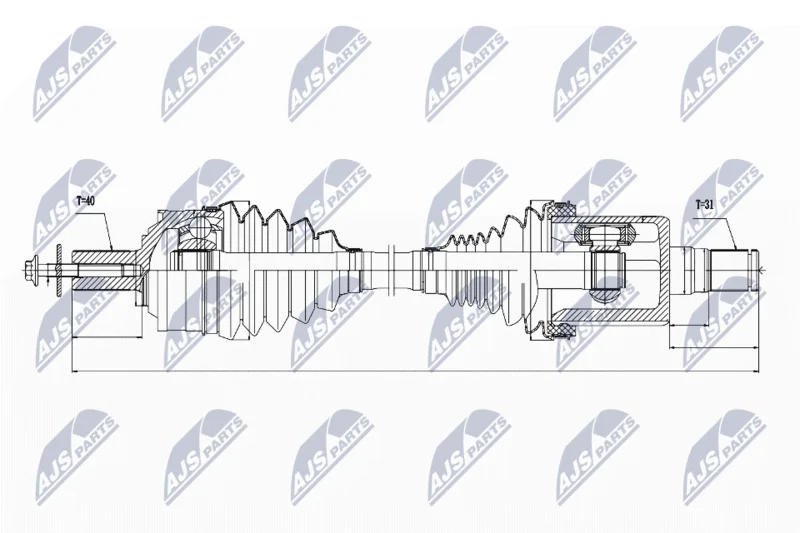 Drive Shaft NTY NPW-VV-021