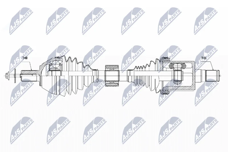 Drive Shaft NTY NPW-VV-040