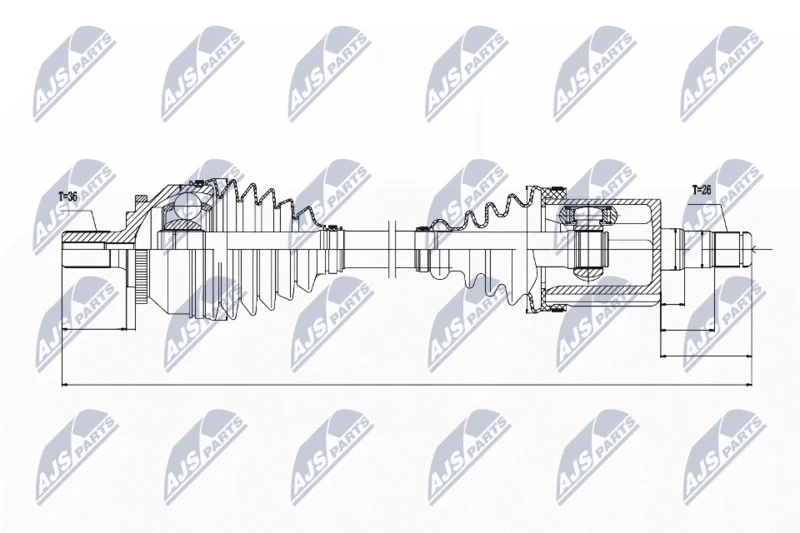 Drive Shaft NTY NPW-VV-045