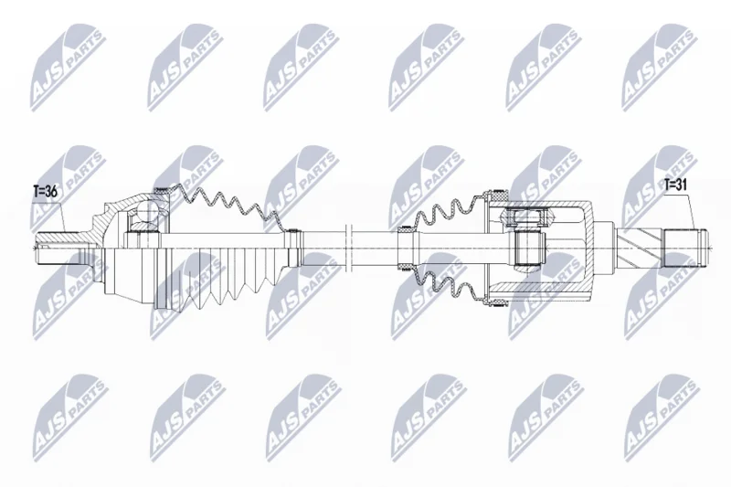 Drive Shaft NTY NPW-VV-109