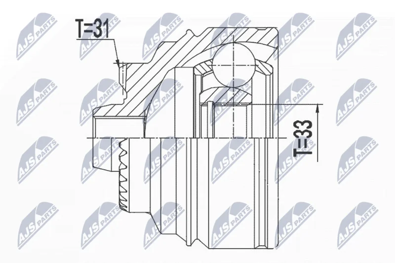 Joint Kit, drive shaft NTY NPZ-BM-025