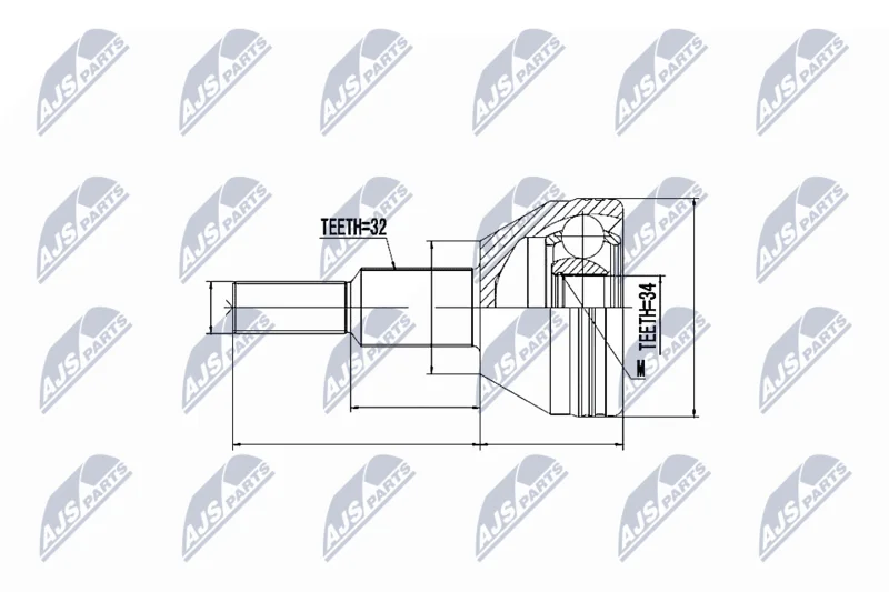 Joint Kit, drive shaft NTY NPZ-CH-007