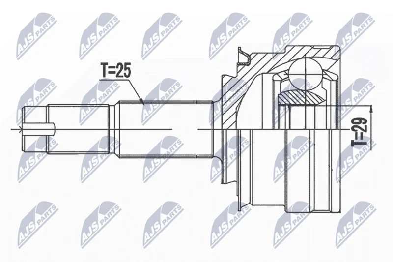 Joint Kit, drive shaft NTY NPZ-DW-033