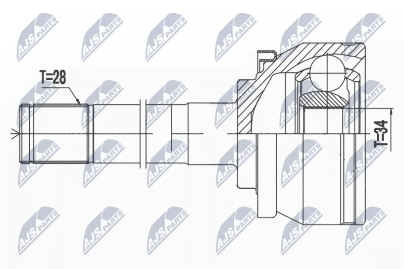 Joint Kit, drive shaft NTY NPZ-HY-511