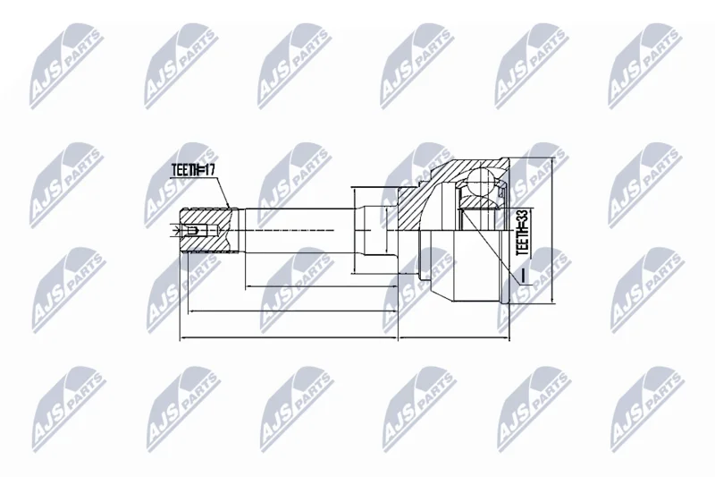 Joint Kit, drive shaft NTY NPZ-IS-007