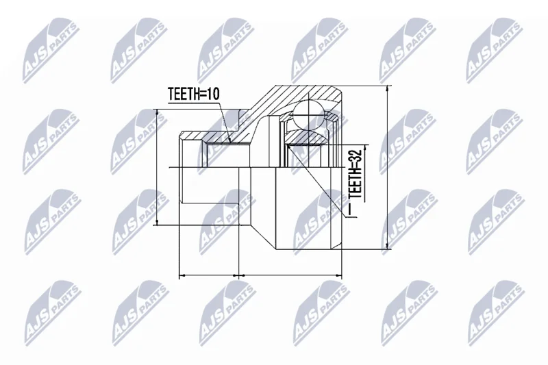 Joint Kit, drive shaft NTY NPZ-LR-001