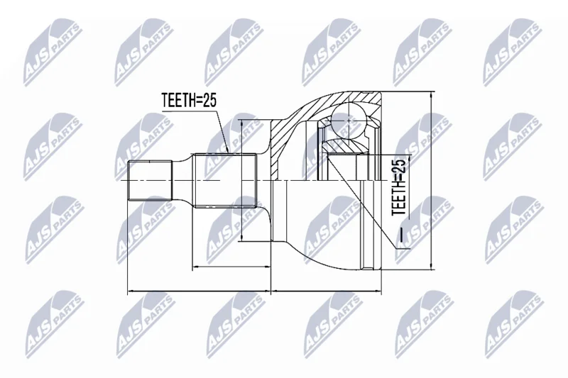 Joint Kit, drive shaft NTY NPZ-ME-007