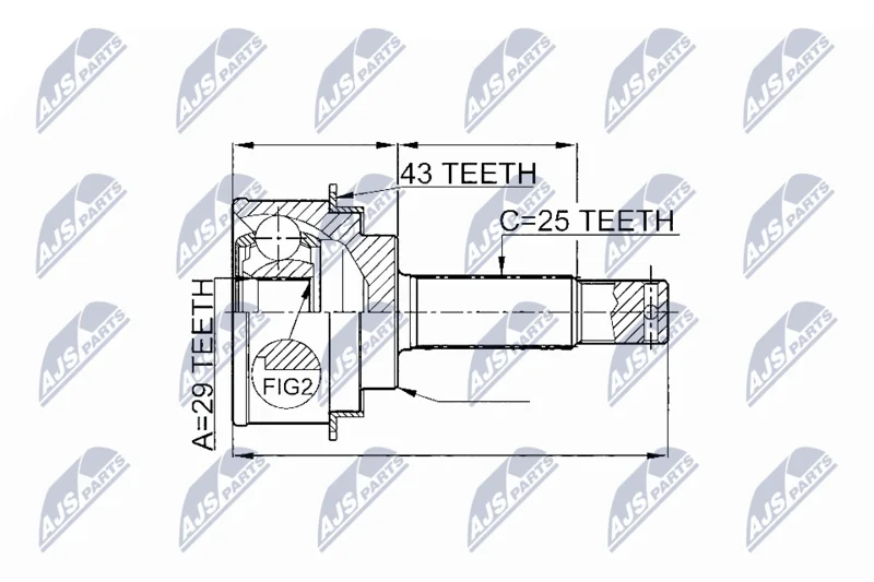 Joint Kit, drive shaft NTY NPZ-MS-059