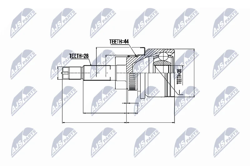 Joint Kit, drive shaft NTY NPZ-MZ-040