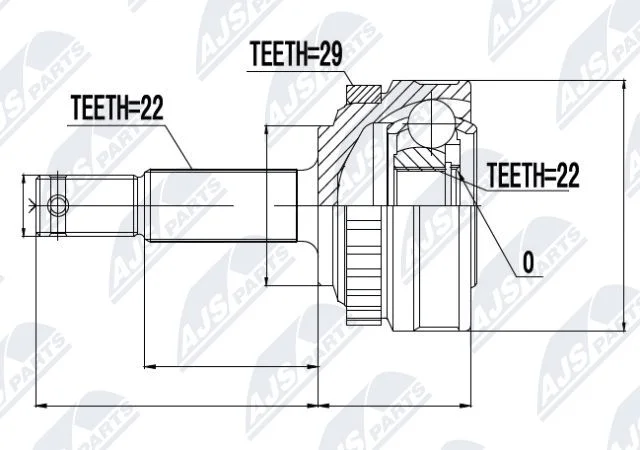 Joint Kit, drive shaft NTY NPZ-PL-005