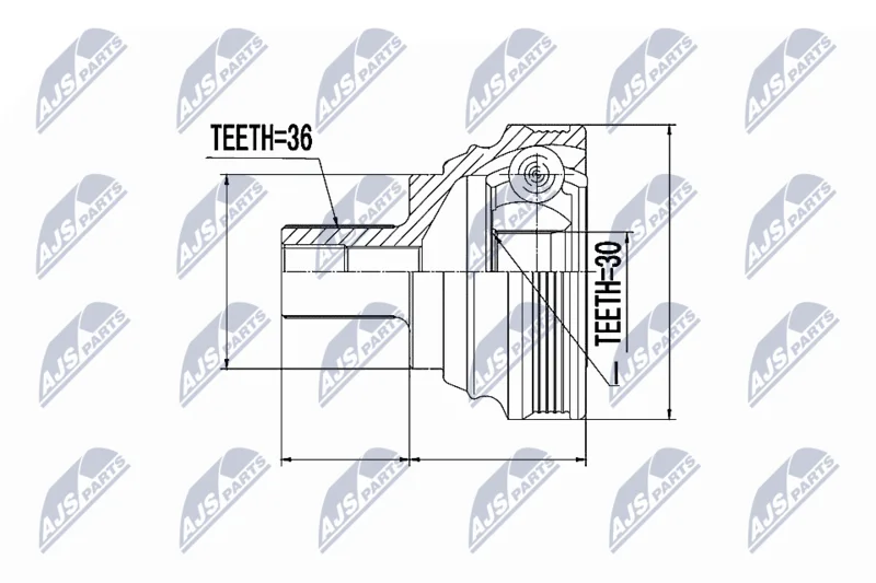 Joint Kit, drive shaft NTY NPZ-SK-007