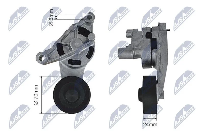 Tensioner Pulley, V-ribbed belt NTY RNK-AU-023